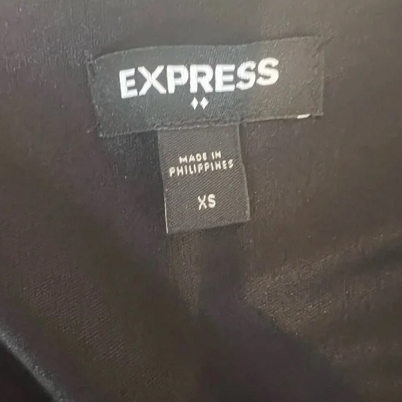 Express Short Sleeve Stretch Above Knee Black Dress Women XS Corp Classic Chic - Picture 3 of 13